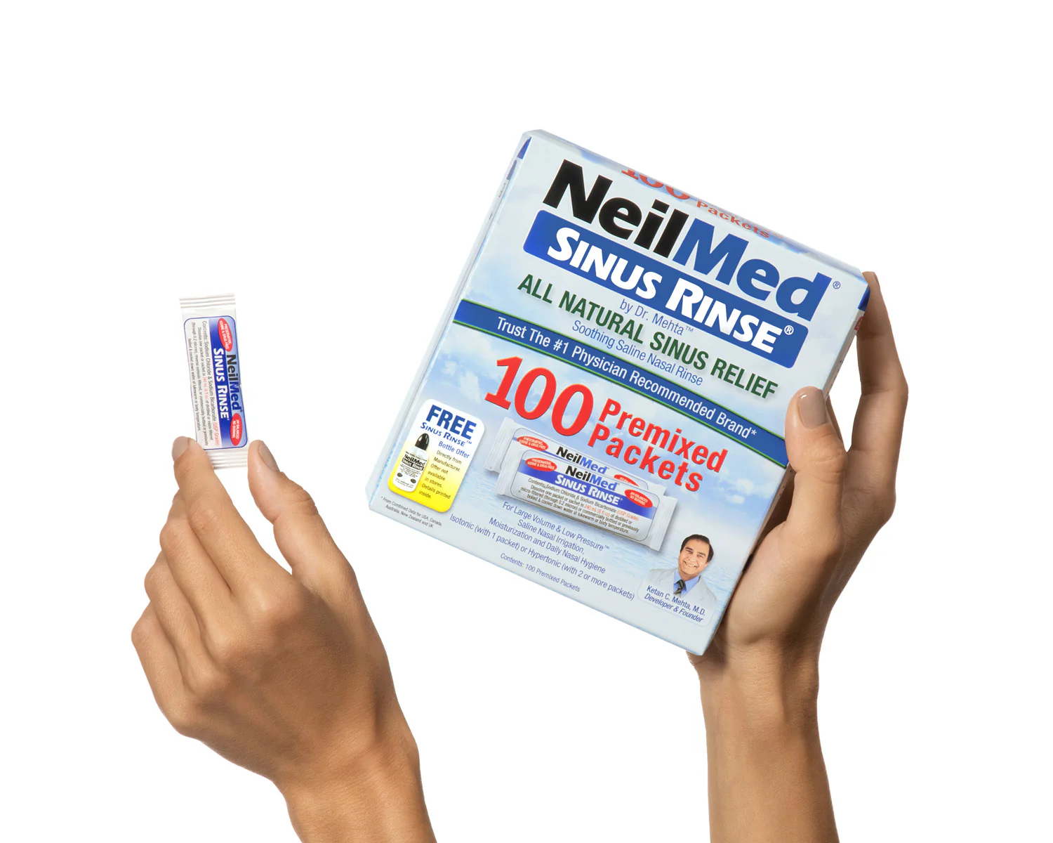 NeilMed Sinus Rinse Regular Premixed Packets 100ct Combo - Image 3