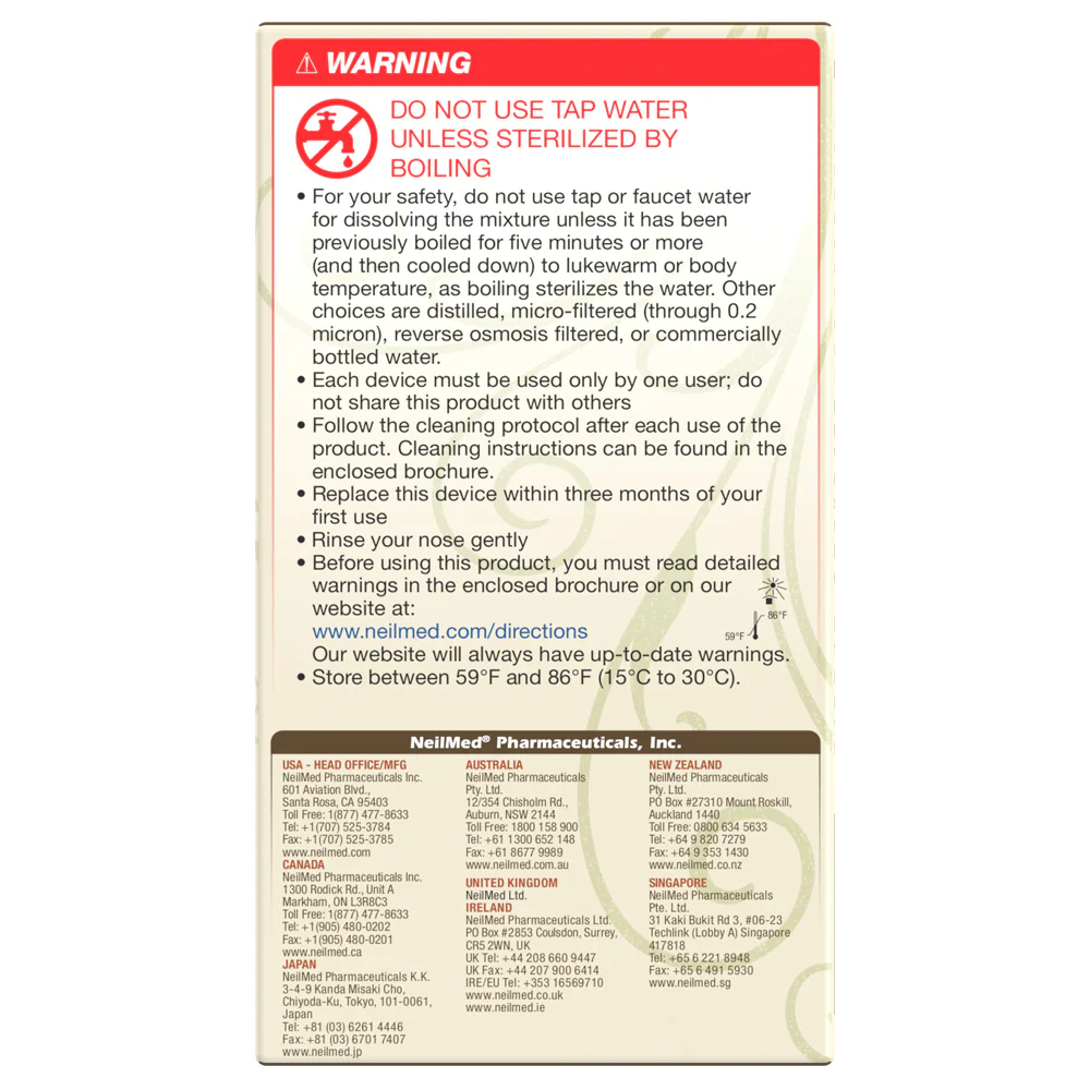 NeilMed NasaFlo Eco Neti Pot with 30 Sinus Rinse Premixed Packets - Image 4