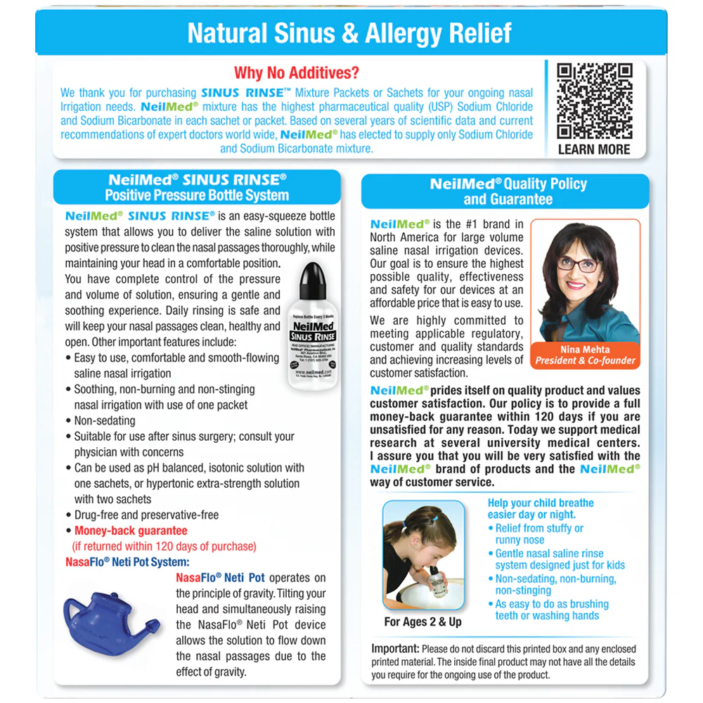 NeilMed Sinus Rinse Pediatric Kit with 60 Packets - Image 3