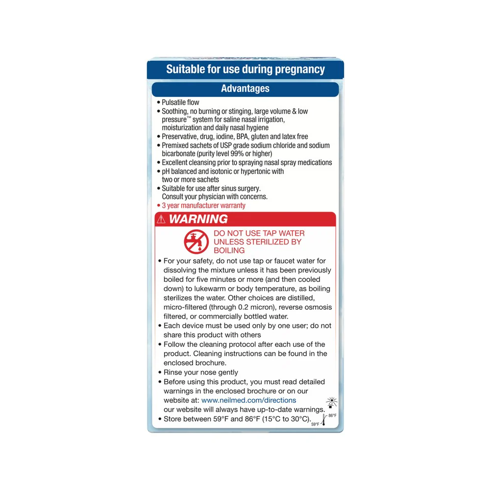 Sinugator Cordless Pulsating Nasal Wash - Blue - Image 4